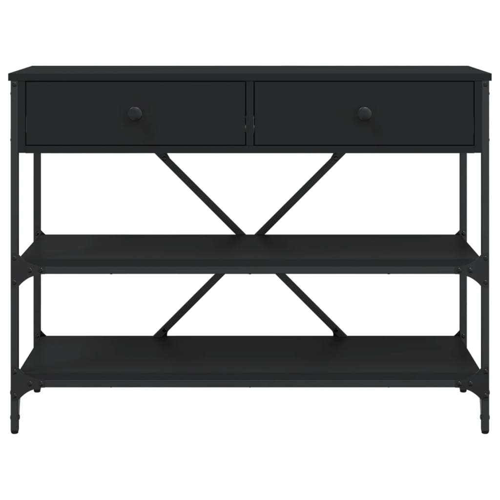 Konsolbord Med Lådor Och Hyllor Konstruerat Trä