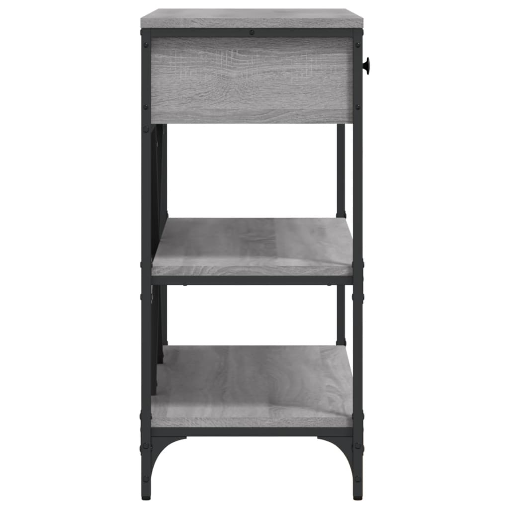 Konsolbord Med Lådor Och Hyllor Konstruerat Trä