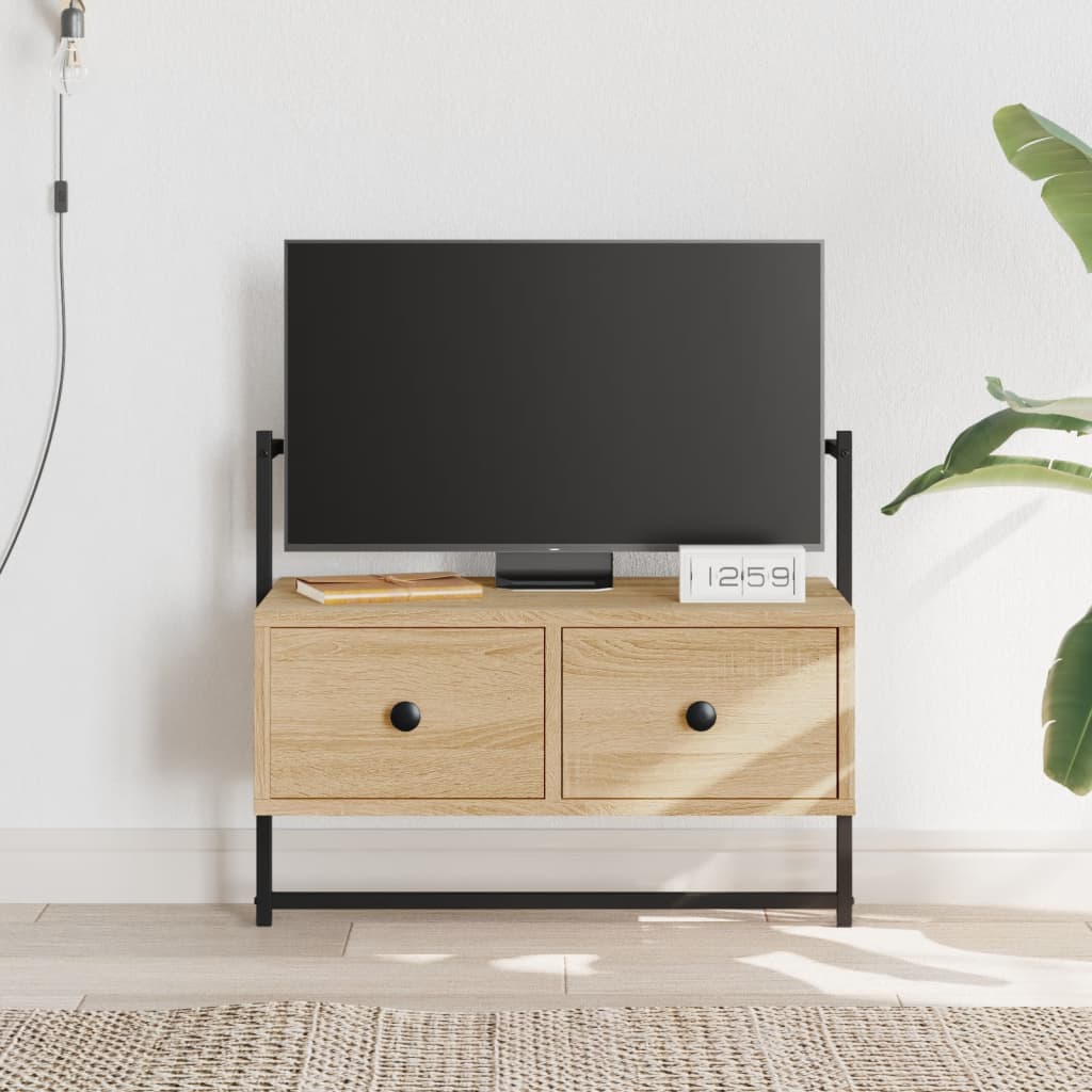 Väggmonterad Tv-Bänk 60,5X30X51 Cm Konstruerat Trä