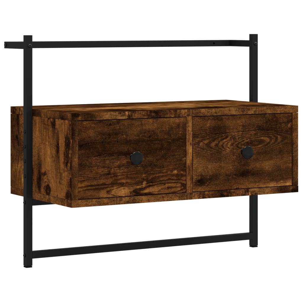 Väggmonterad Tv-Bänk 60,5X30X51 Cm Konstruerat Trä