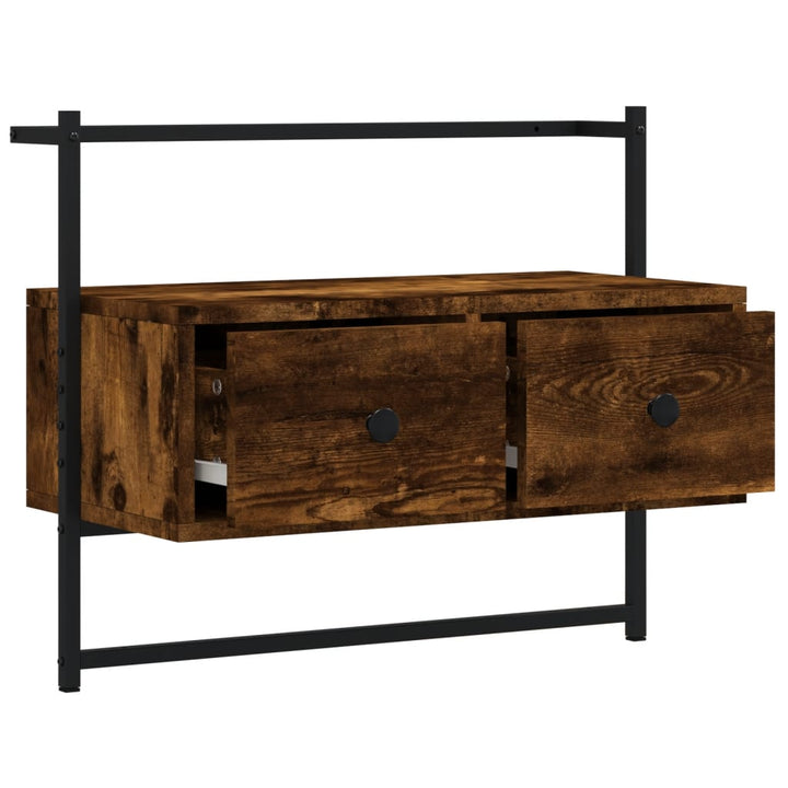 Väggmonterad Tv-Bänk 60,5X30X51 Cm Konstruerat Trä