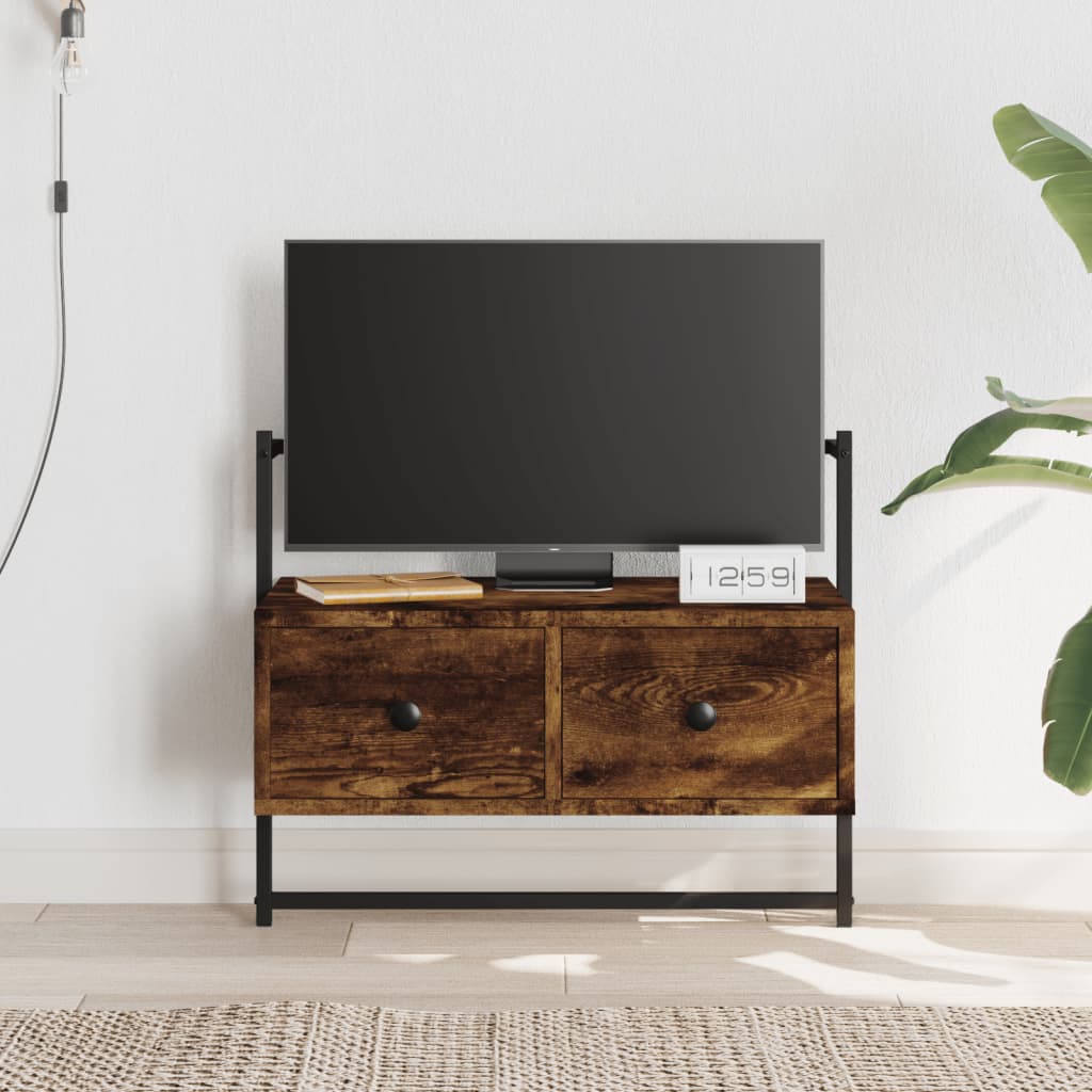 Väggmonterad Tv-Bänk 60,5X30X51 Cm Konstruerat Trä