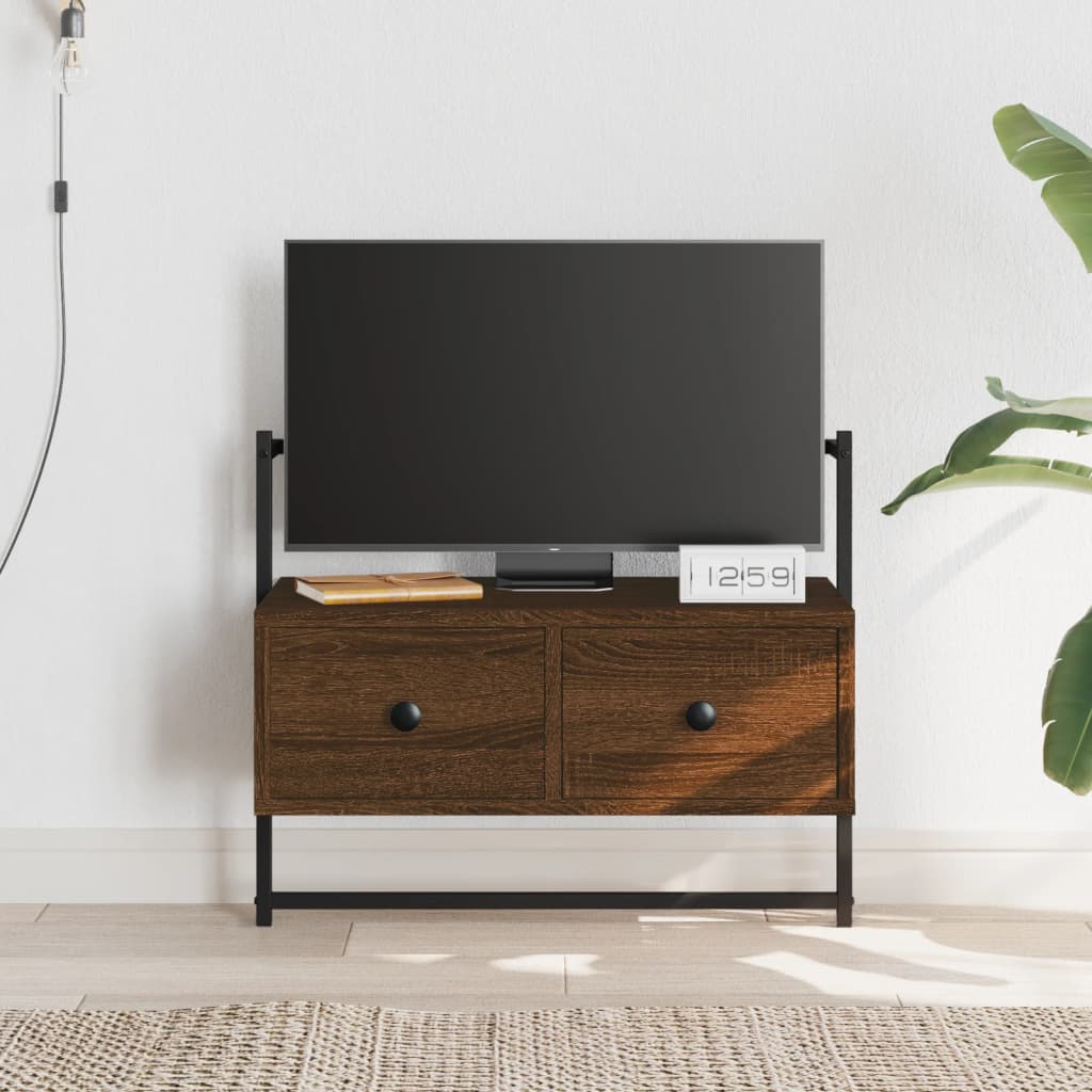 Väggmonterad Tv-Bänk 60,5X30X51 Cm Konstruerat Trä