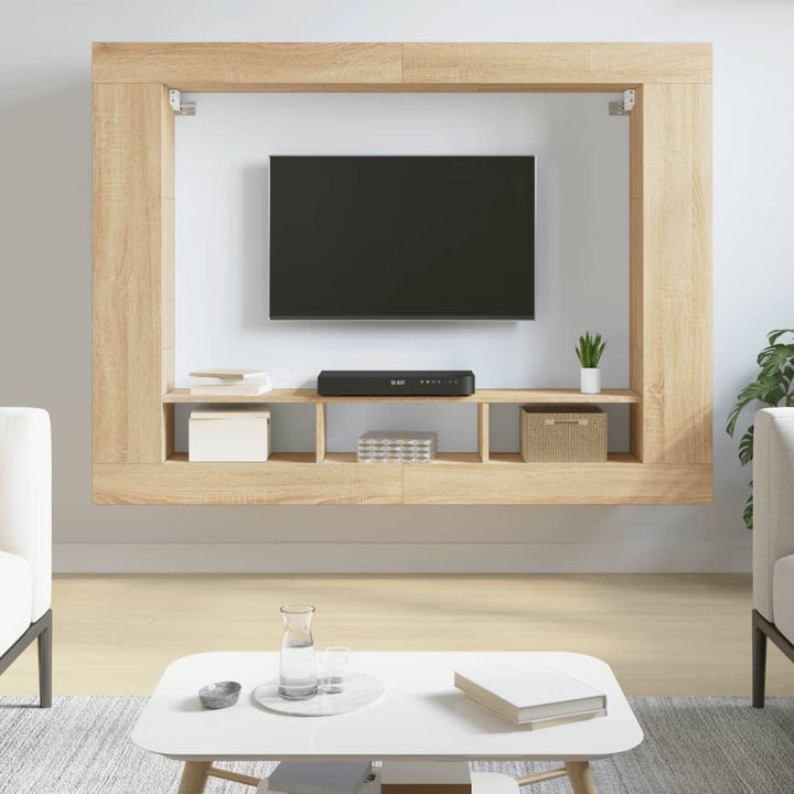 Tv-Hylla Sonoma-Ek 152X22X113 Cm Konstruerat Trä