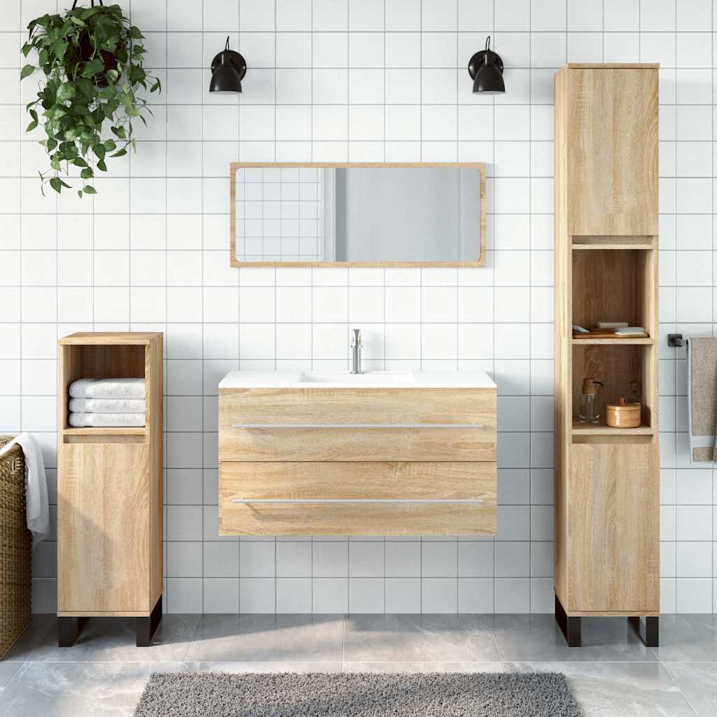 Badrumsmöbler 2 Delar Set Åldrat Trä Konstruerat Trä
