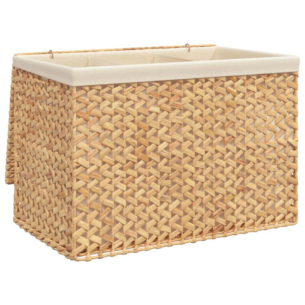 Tvättkorg Med 3 Fack 75X42,5X52 Cm Vattenhyacint