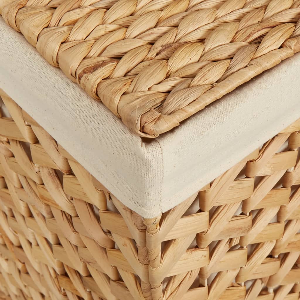 Tvättkorg Med 3 Fack 75X42,5X52 Cm Vattenhyacint