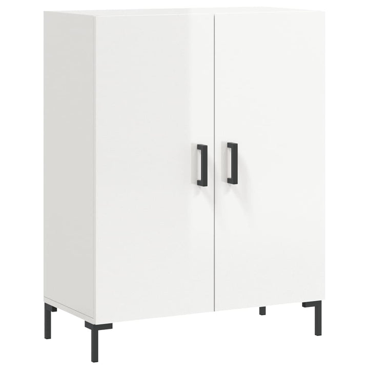 Högskåp Högglans Vit 69,5X34X180 Cm Konstruerat Trä