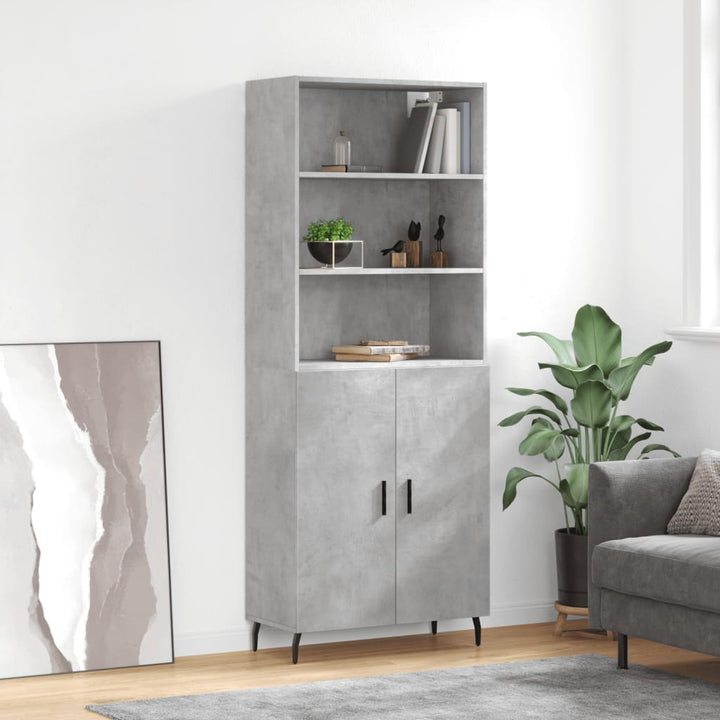 Högskåp Högglans Vit 69,5X34X180 Cm Konstruerat Trä