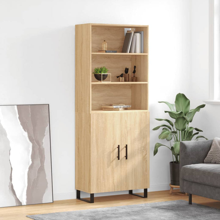 Högskåp Sonoma-Ek 69,5X34X180 Cm Konstruerat Trä