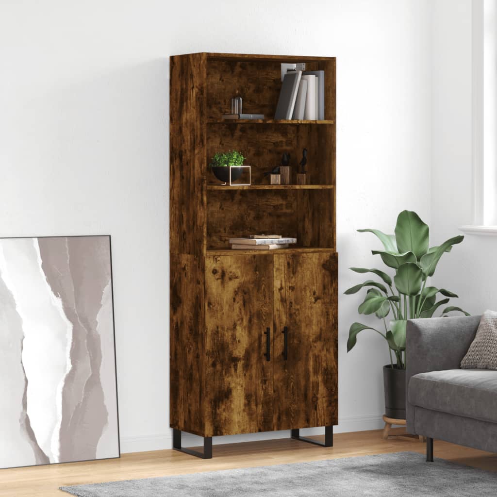 Högskåp Sonoma-Ek 69,5X34X180 Cm Konstruerat Trä