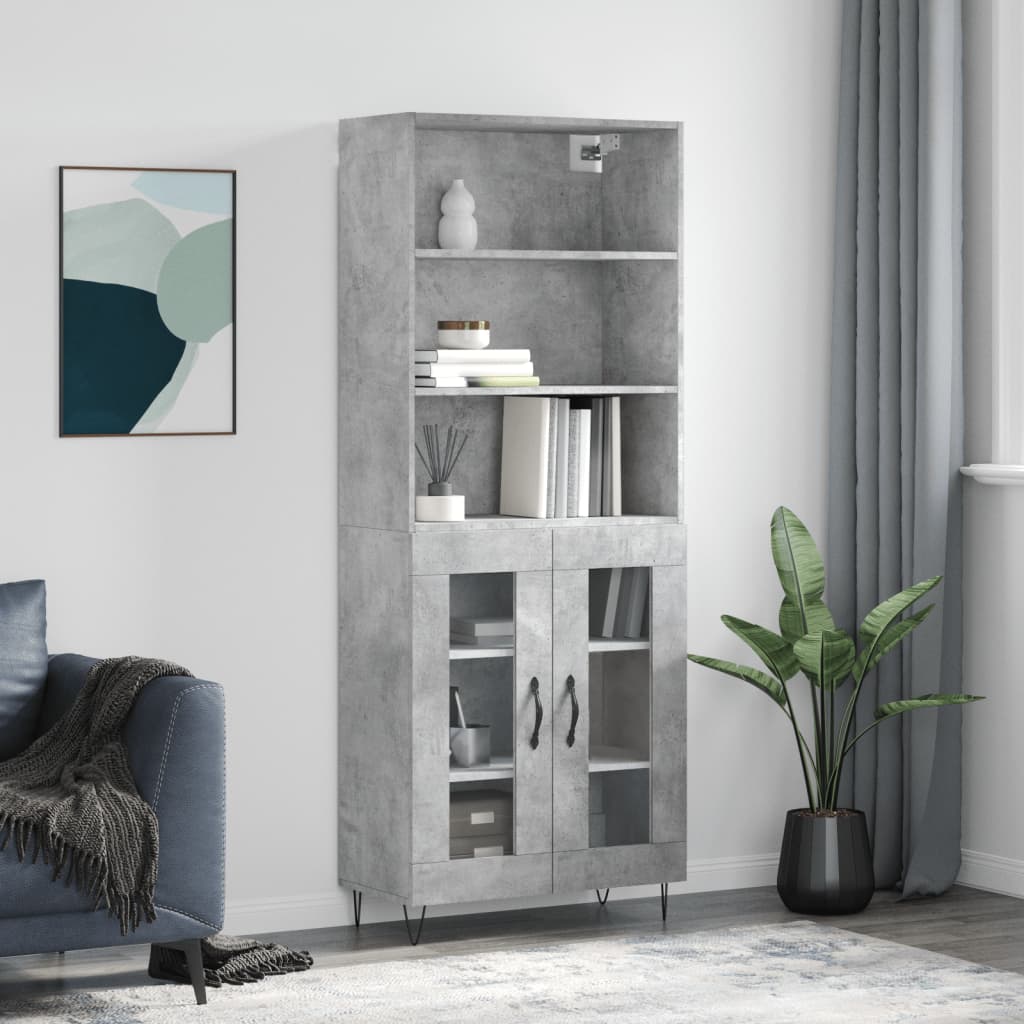 Högskåp 69,5X34X180 Cm Konstruerat Trä