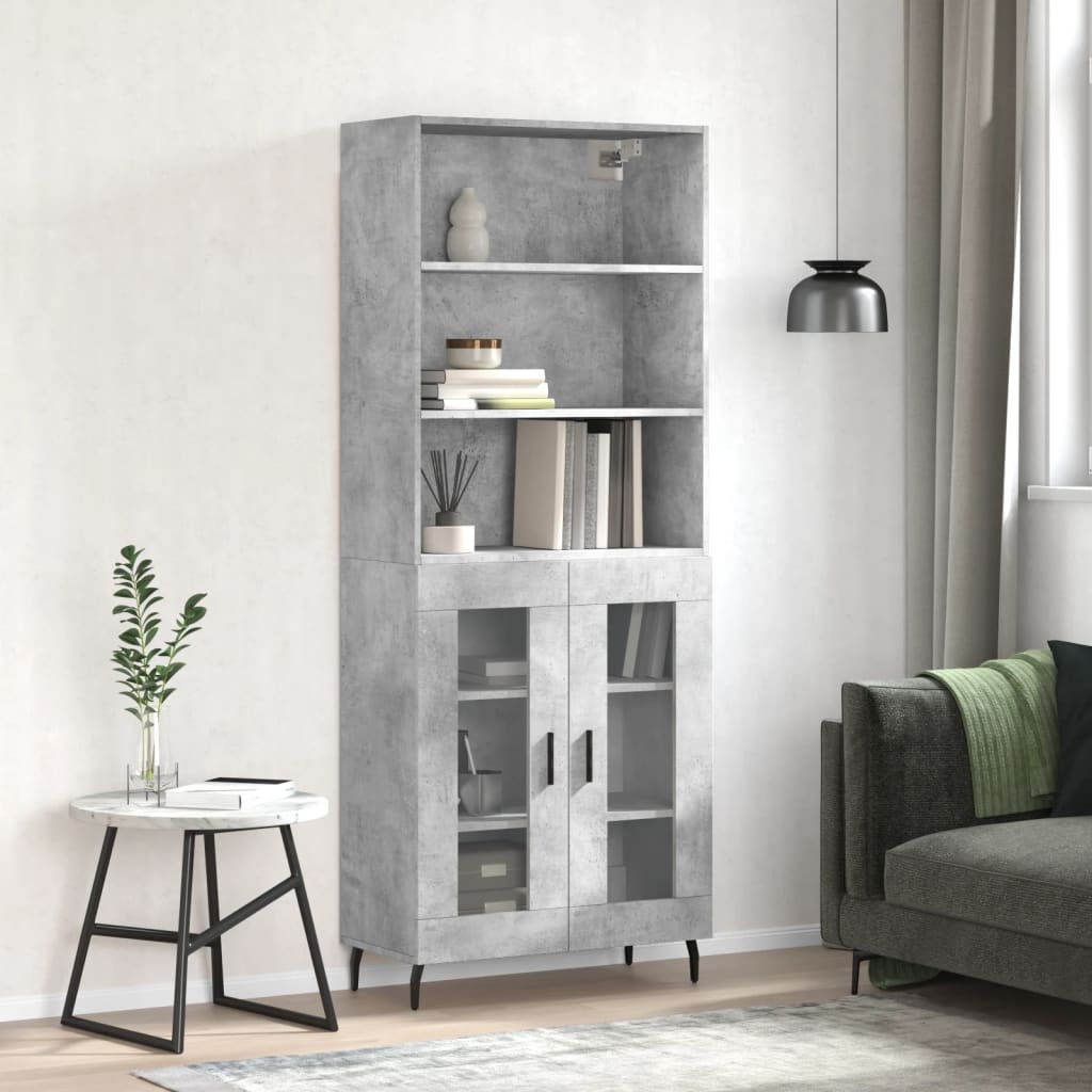 Högskåp Sonoma-Ek 69,5X34X180 Cm Konstruerat Trä
