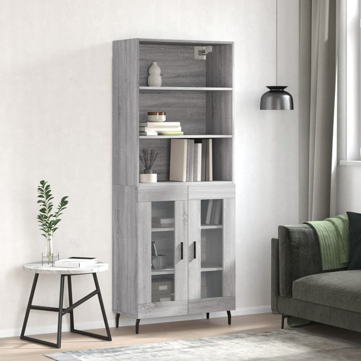 Högskåp Sonoma-Ek 69,5X34X180 Cm Konstruerat Trä
