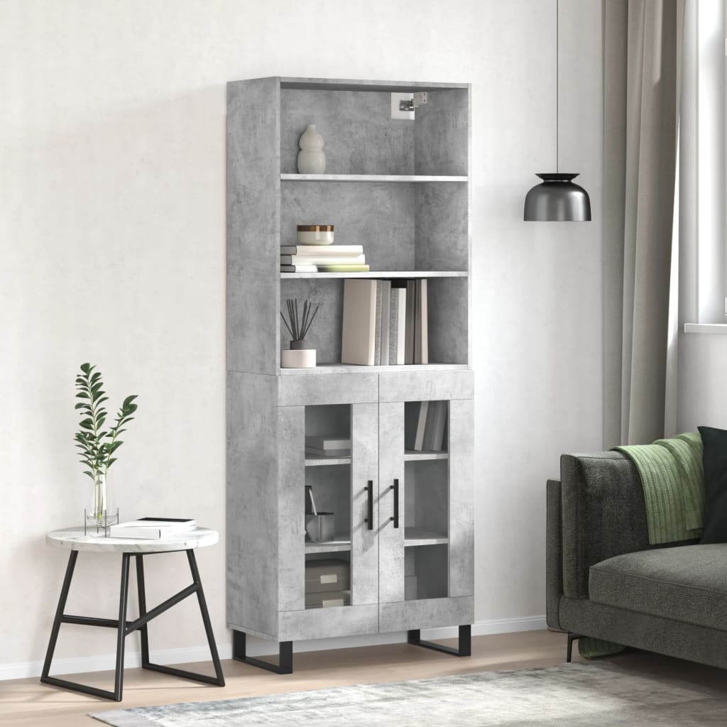 Högskåp Sonoma-Ek 69,5X34X180 Cm Konstruerat Trä