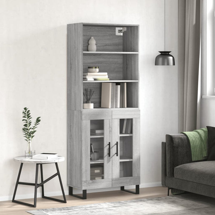 Högskåp Sonoma-Ek 69,5X34X180 Cm Konstruerat Trä