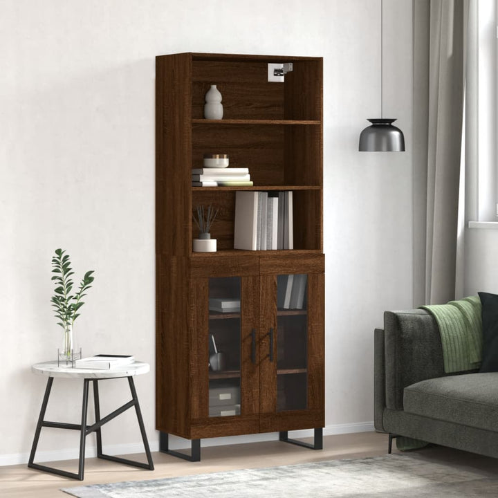 Högskåp Sonoma-Ek 69,5X34X180 Cm Konstruerat Trä