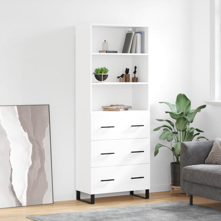 Högskåp Sonoma-Ek 69,5X34X180 Cm Konstruerat Trä