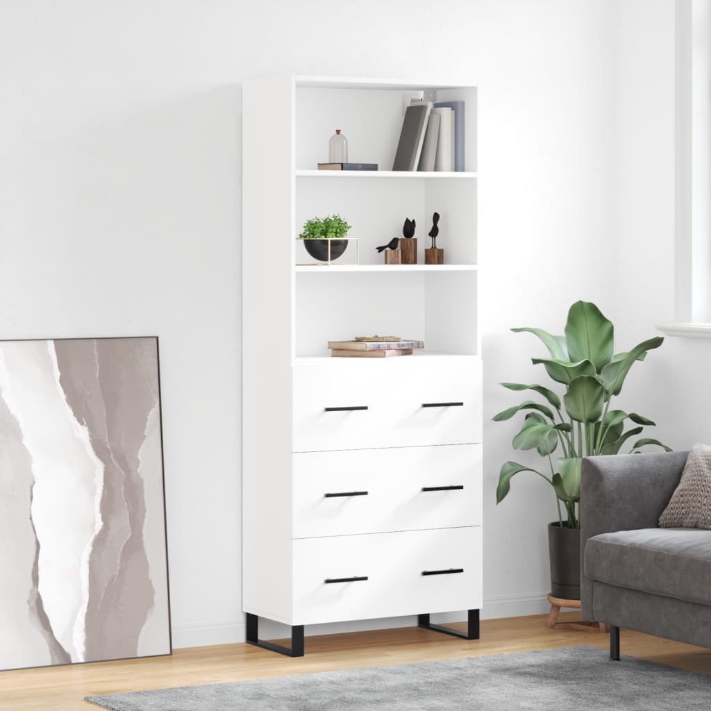 Högskåp Sonoma-Ek 69,5X34X180 Cm Konstruerat Trä