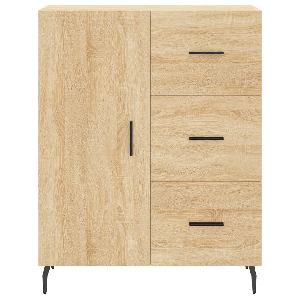 Högskåp Sonoma-Ek 69,5X34X180 Cm Konstruerat Trä