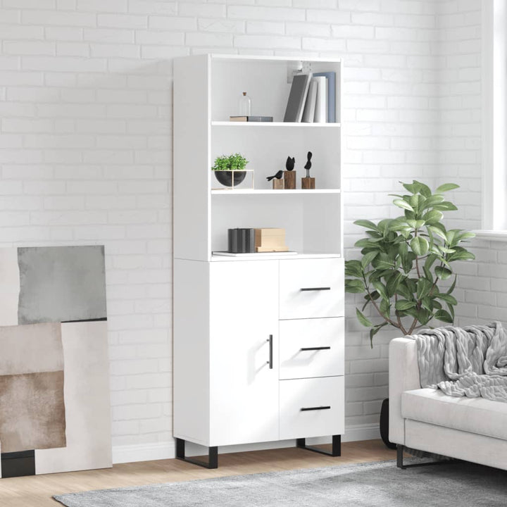 Högskåp Sonoma-Ek 69,5X34X180 Cm Konstruerat Trä