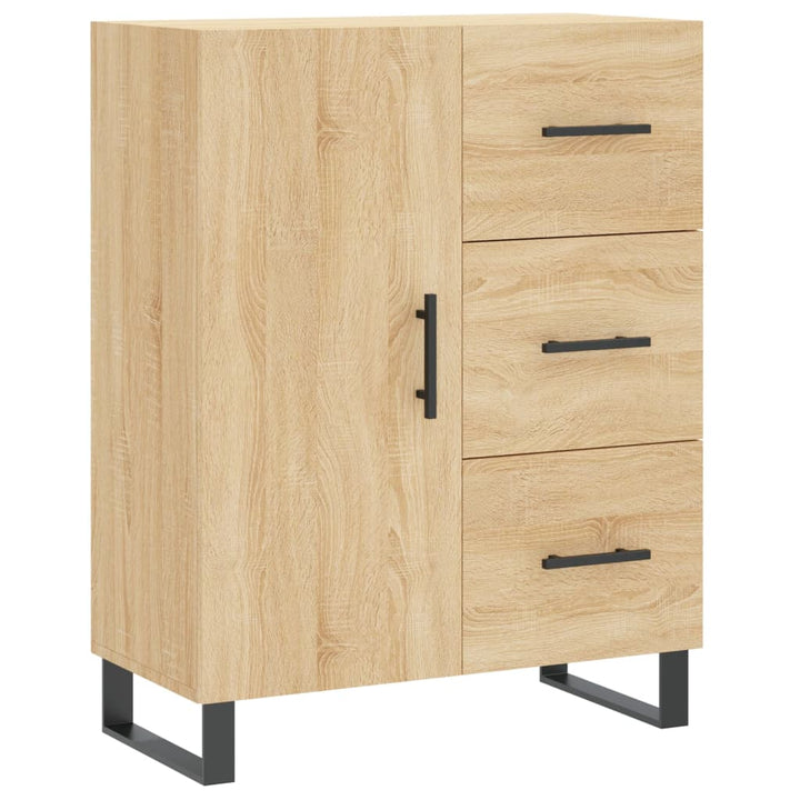 Högskåp Sonoma-Ek 69,5X34X180 Cm Konstruerat Trä