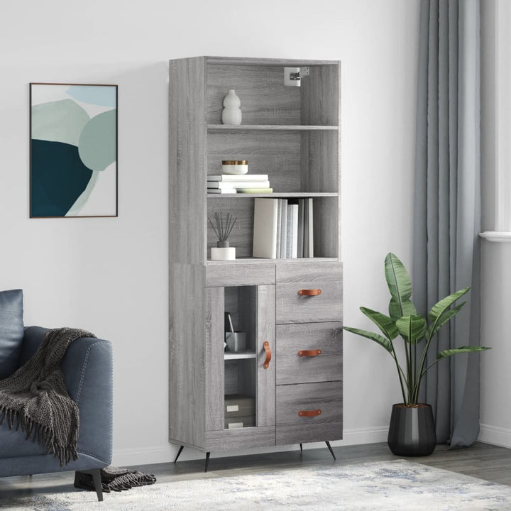 Högskåp 69,5X34X180 Cm Konstruerat Trä