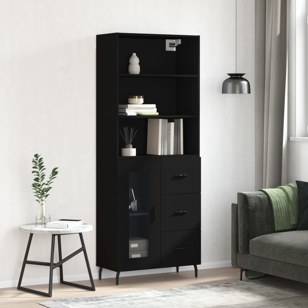 Högskåp Sonoma-Ek 69,5X34X180 Cm Konstruerat Trä