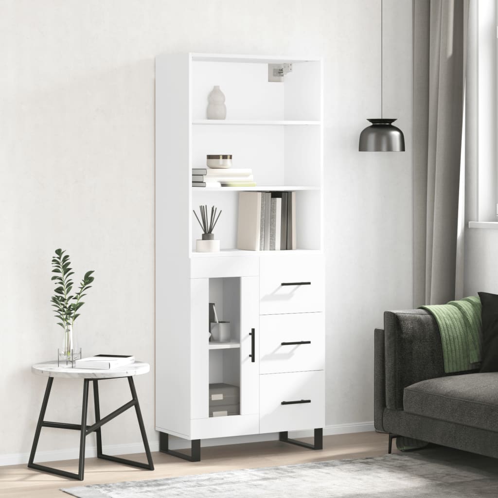 Högskåp Sonoma-Ek 69,5X34X180 Cm Konstruerat Trä