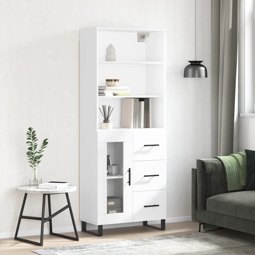 Högskåp Sonoma-Ek 69,5X34X180 Cm Konstruerat Trä