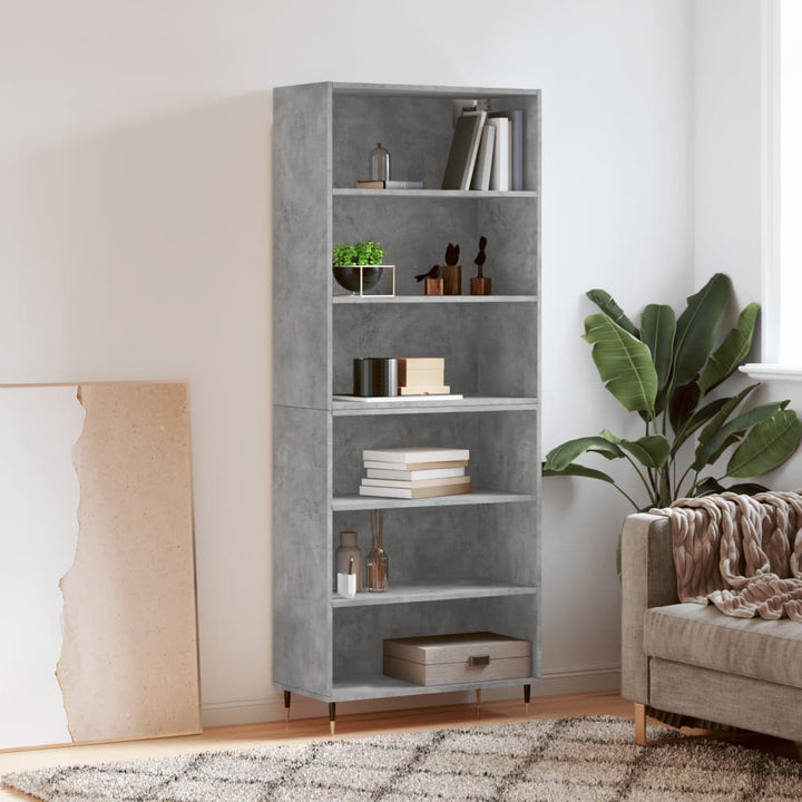 Högskåp Högglans Vit 69,5X34X180 Cm Konstruerat Trä