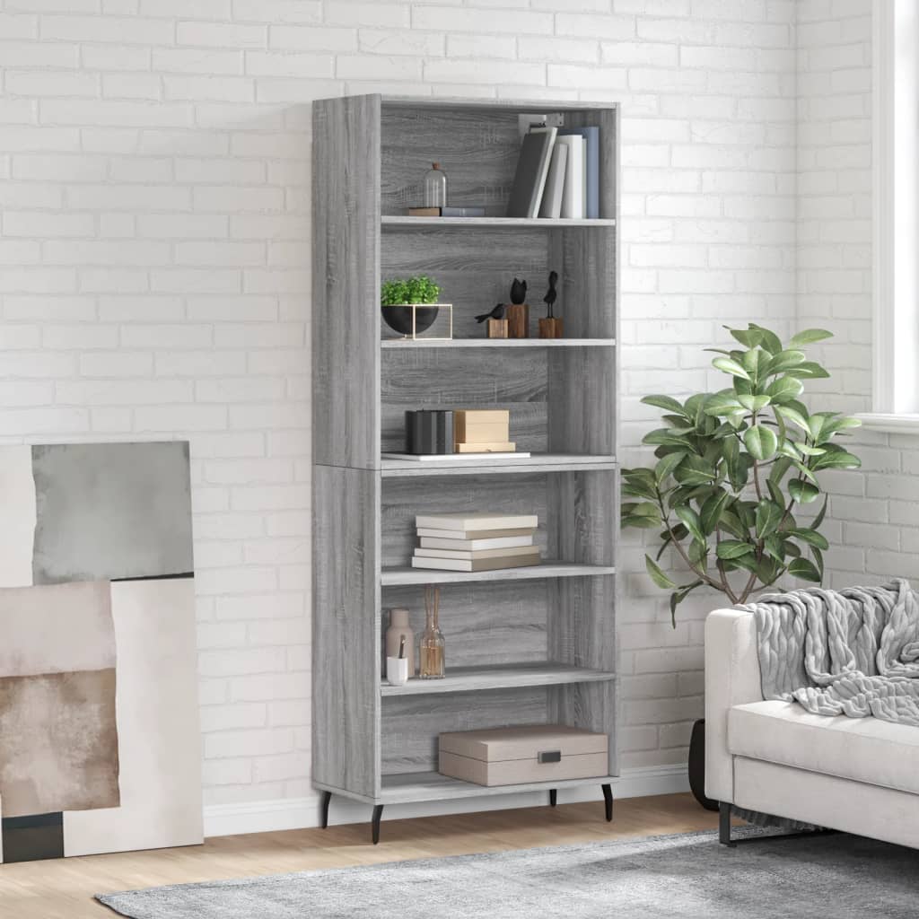 Högskåp Sonoma-Ek 69,5X34X180 Cm Konstruerat Trä