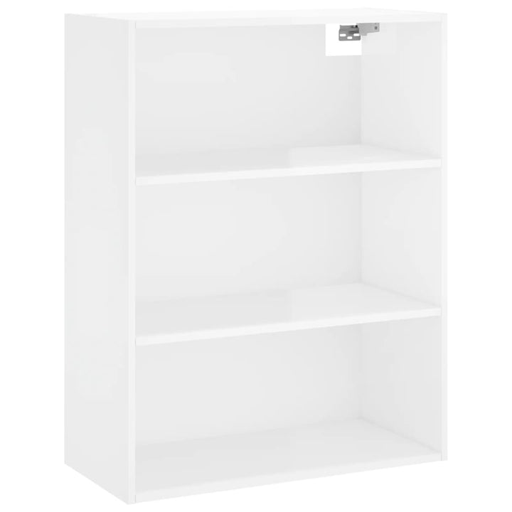 Högskåp Högglans Vit 69,5X34X180 Cm Konstruerat Trä