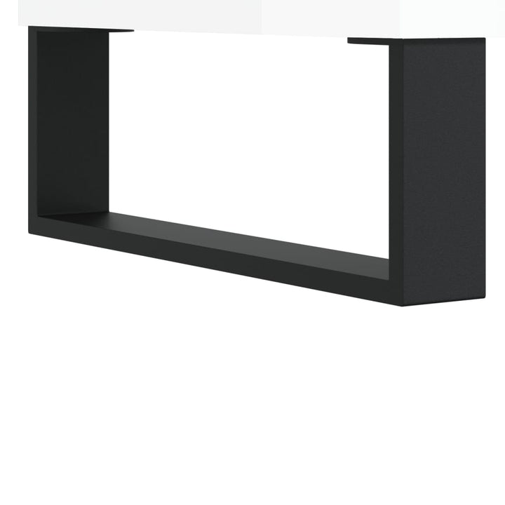 Högskåp Högglans Vit 69,5X34X180 Cm Konstruerat Trä