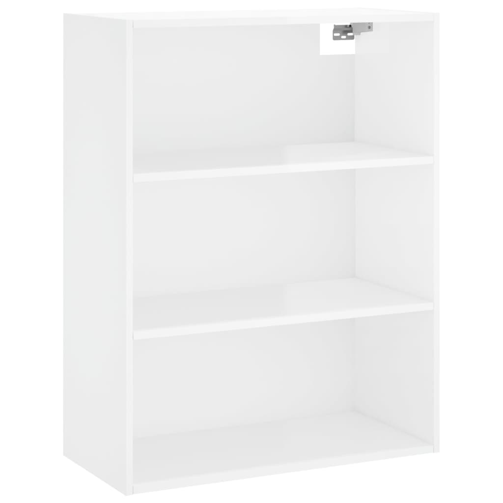 Högskåp Högglans Vit 69,5X34X180 Cm Konstruerat Trä