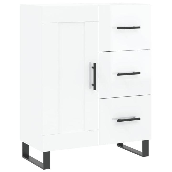 Högskåp Högglans Vit 69,5X34X180 Cm Konstruerat Trä