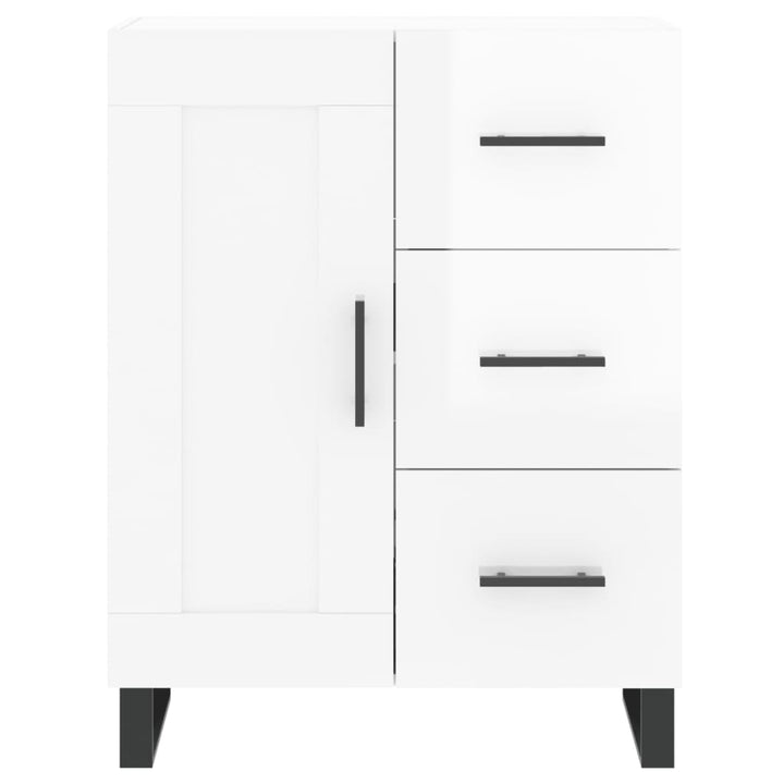 Högskåp Högglans Vit 69,5X34X180 Cm Konstruerat Trä