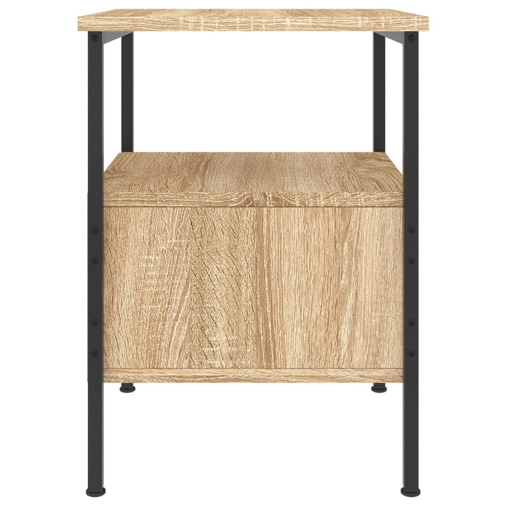 Sängbord 2 St Sonoma-Ek 34X36X50 Cm Konstruerat Trä