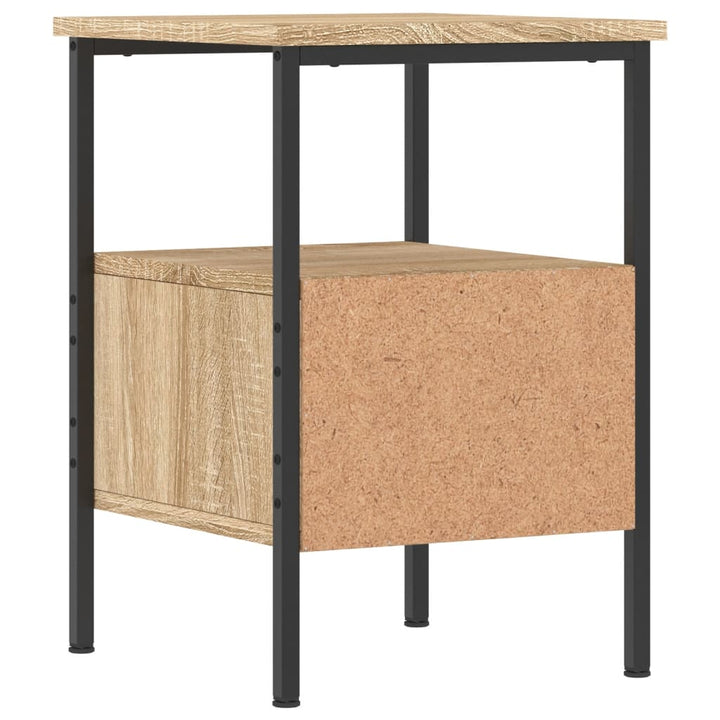 Sängbord 2 St Sonoma-Ek 34X36X50 Cm Konstruerat Trä