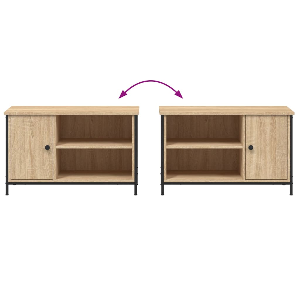 Tv-Bänk Sonoma-Ek 80X40X50 Cm Konstruerat Trä