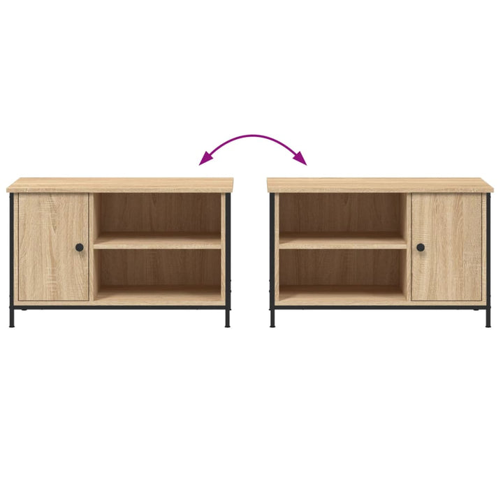 Tv-Bänk Sonoma-Ek 80X40X50 Cm Konstruerat Trä