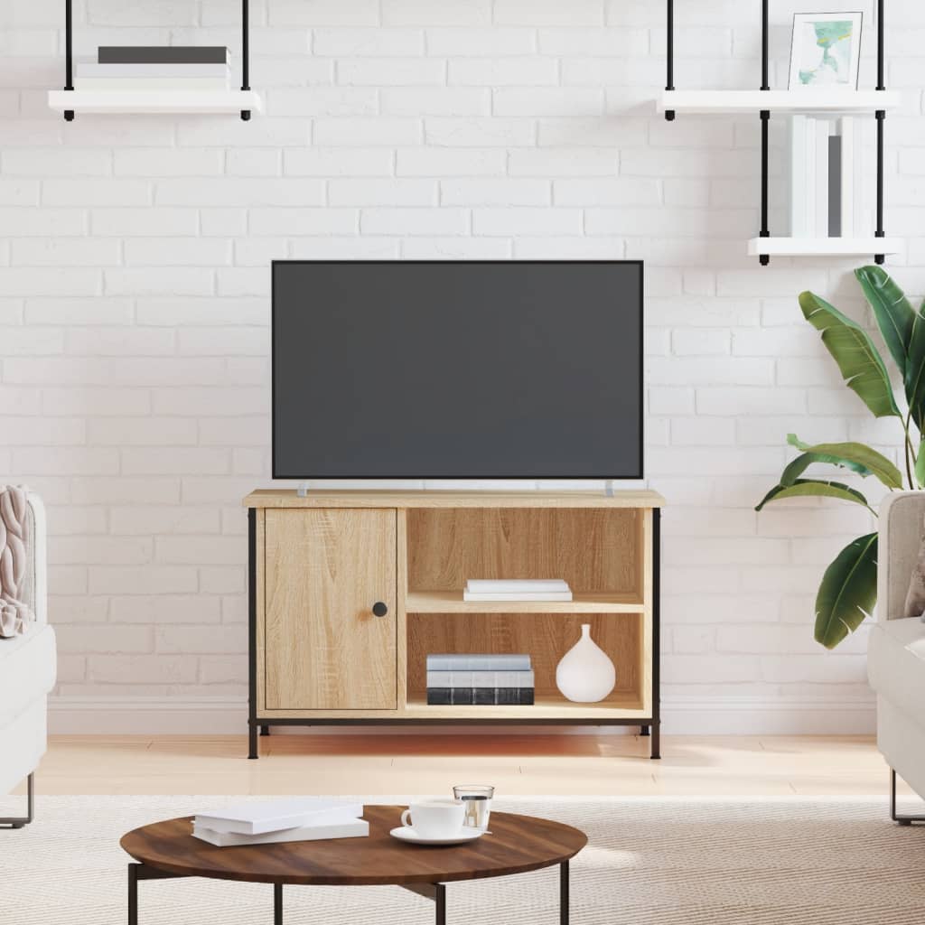 Tv-Bänk Sonoma-Ek 80X40X50 Cm Konstruerat Trä