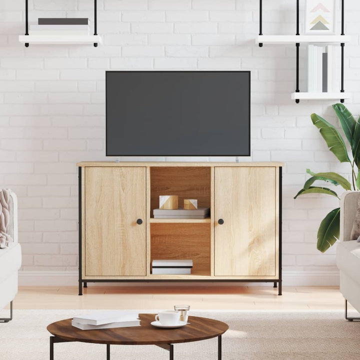 Tv-Bänk Sonoma-Ek 100X35X65 Cm Konstruerat Trä