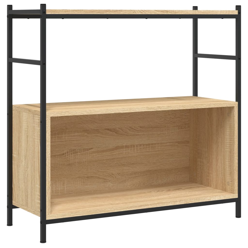 Bok Sonoma-Ek 80X30X78,5 Cm Konstruerat Trä Och Järn