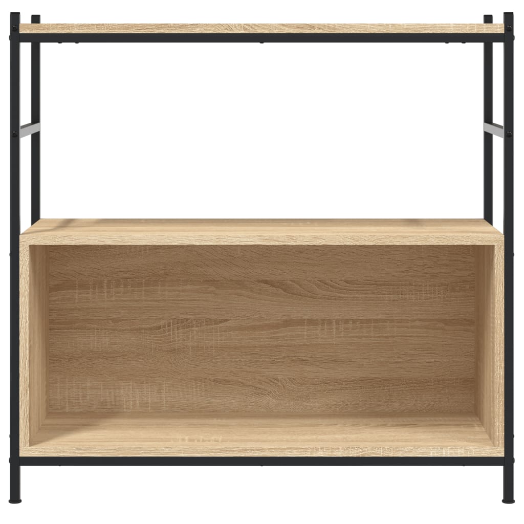 Bok Sonoma-Ek 80X30X78,5 Cm Konstruerat Trä Och Järn