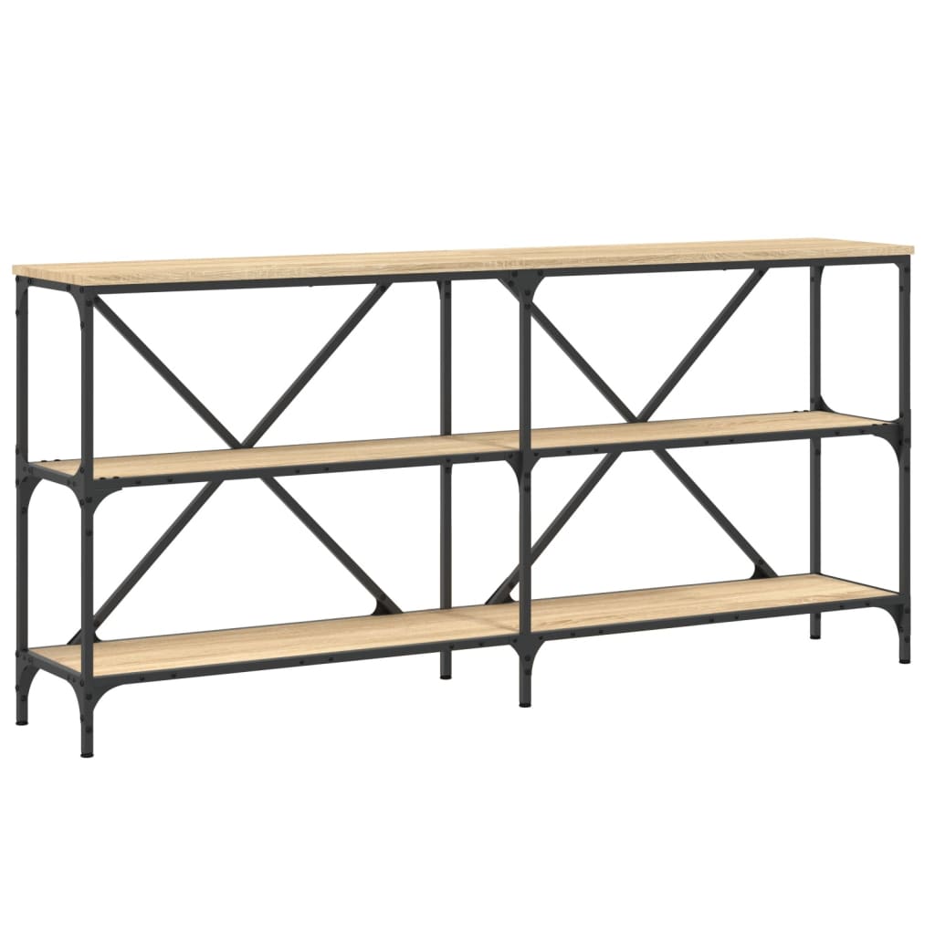 Konsolbord Sonoma-Ek 160X30X75 Cm Konstruerat Trä Och Järn