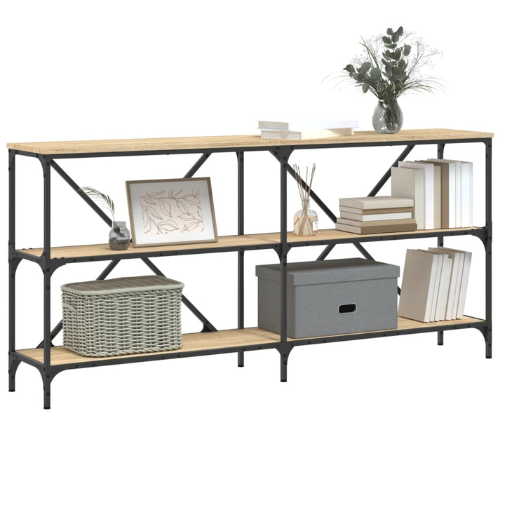 Konsolbord Sonoma-Ek 160X30X75 Cm Konstruerat Trä Och Järn