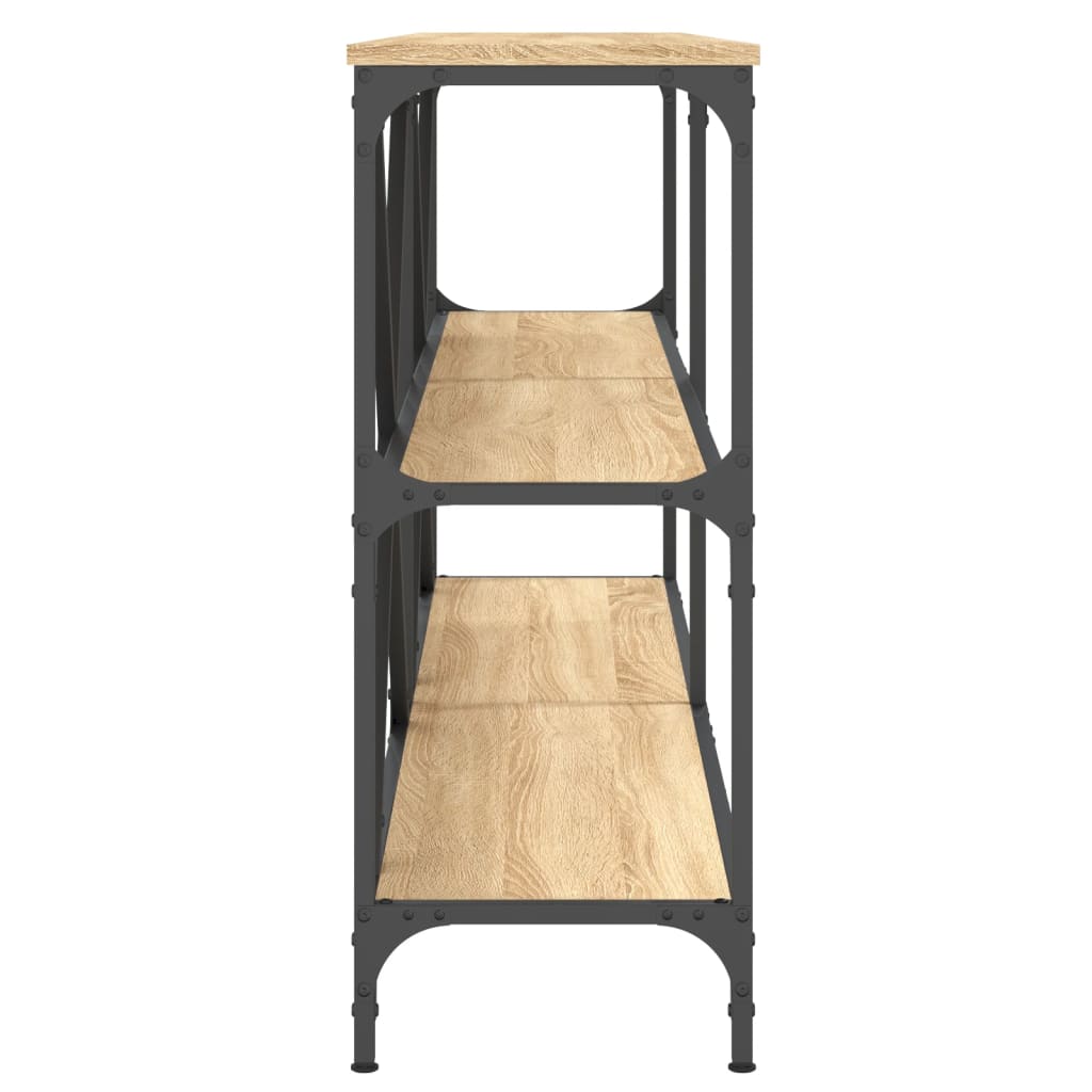 Konsolbord Sonoma-Ek 160X30X75 Cm Konstruerat Trä Och Järn