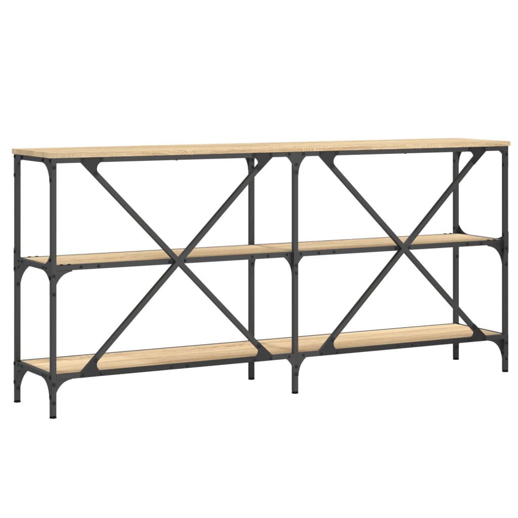 Konsolbord Sonoma-Ek 160X30X75 Cm Konstruerat Trä Och Järn
