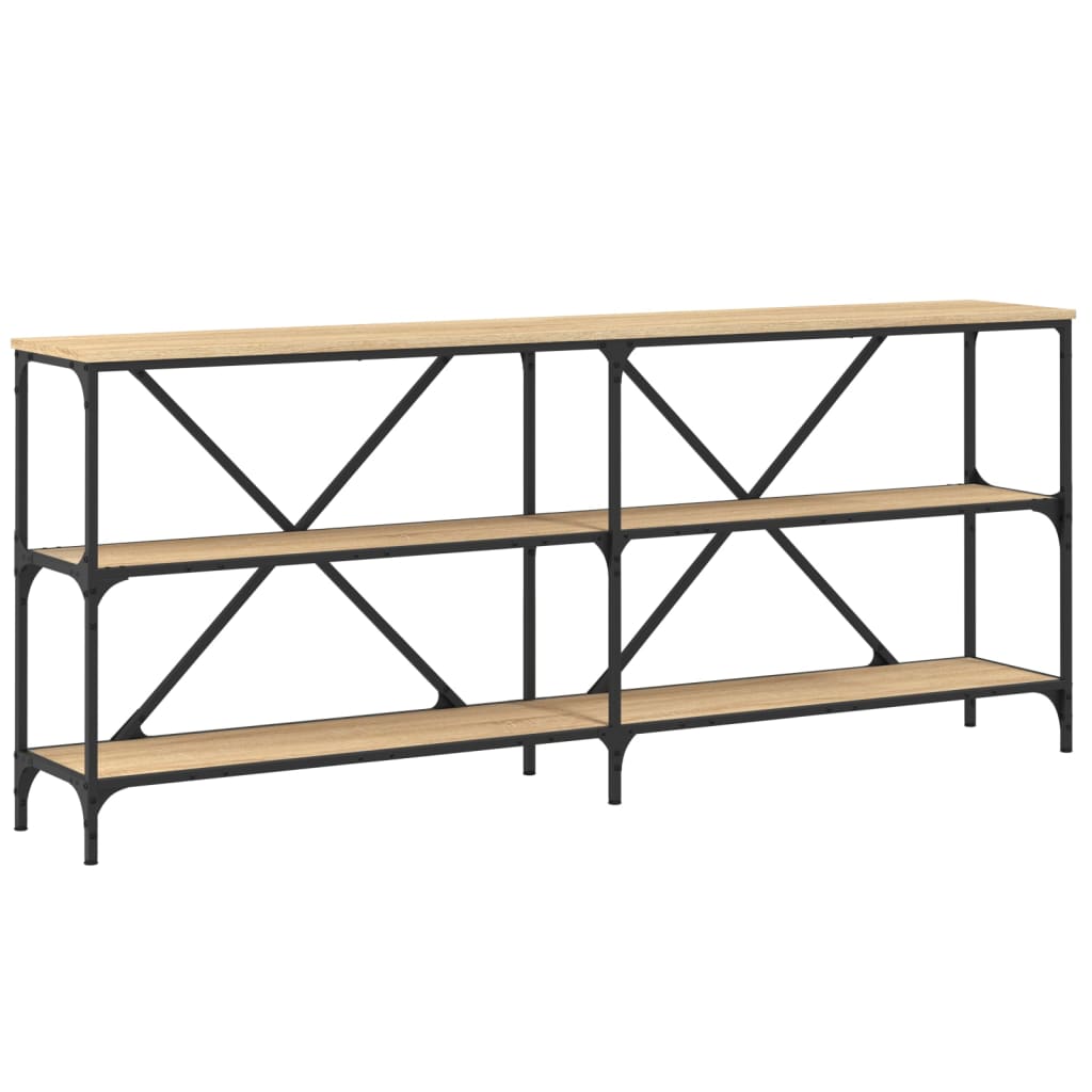 Konsolbord Sonoma-Ek 180X30X75 Cm Konstruerat Trä Och Järn